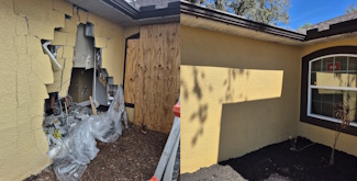 Car Through Wall - Before & After